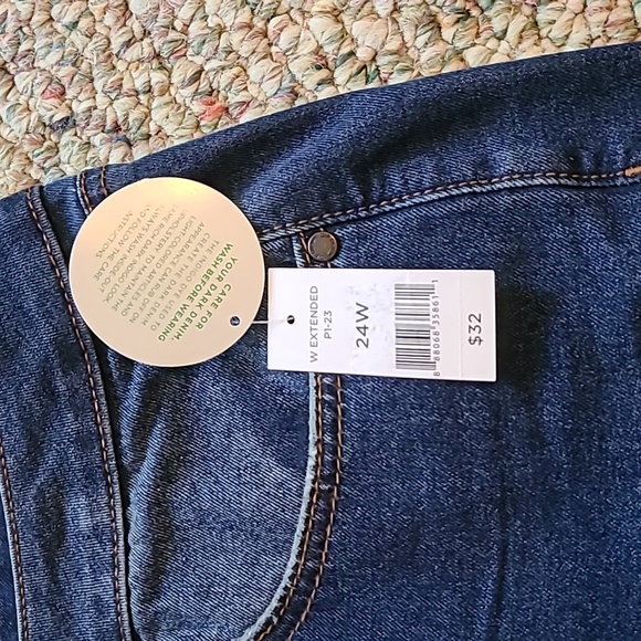 DIP BRAND WOMENS PLUS SIZE BLUE JEAN CUTOFF SHORTS SIZE 24W - Picture 12 of 16